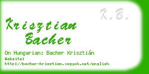 krisztian bacher business card