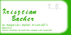 krisztian bacher business card